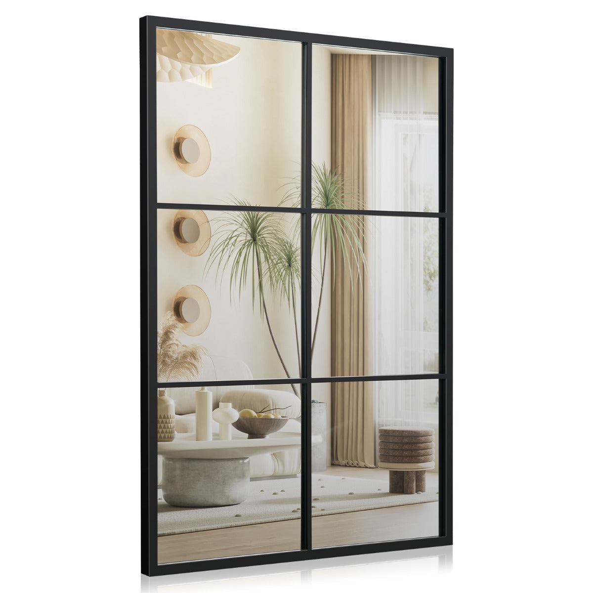 Large Rectangle Metal Frame Mirror - Wall Mirror for Home Decoration - Ideal for Living Room, Hallway or Bedroom Decor