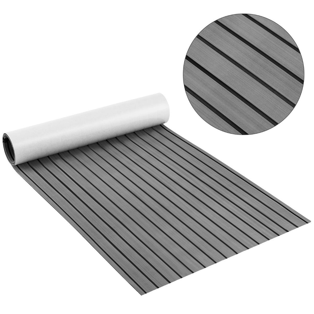 Marine Mat-240 x 90 cm - Non-Slip Carpet in Grey - Ideal for Boats and Docks