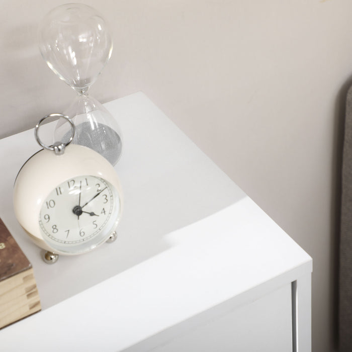 Freestanding 4-Drawer Bathroom Cabinet - White Storage Unit with Door Cupboard - Versatile Organizer for Kitchen, Bedroom, or Living Room