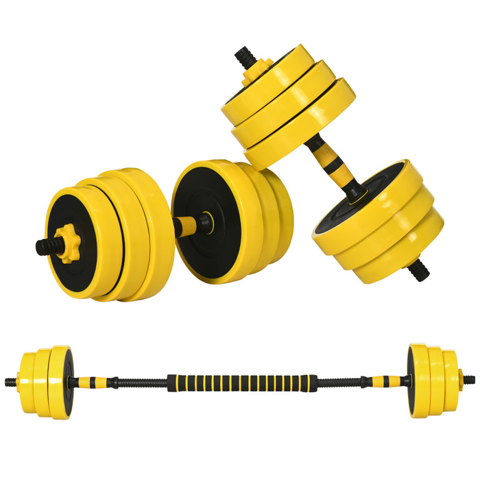 25KGS Adjustable Dumbbell & Barbell Set - Home Gym Exercise Equipment with Plates, Bar, and Clamps - Ergonomic Design for Fitness Enthusiasts