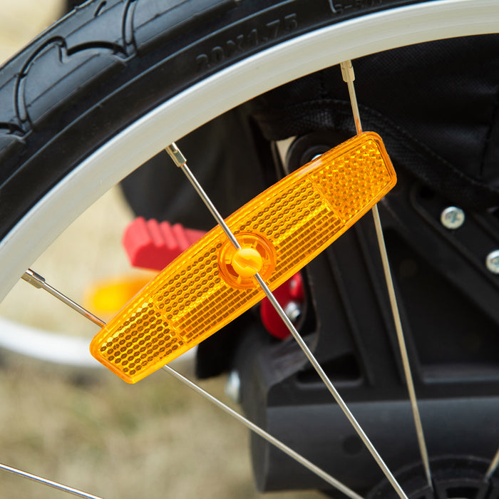 2-in-1 Large Dog Bike Trailer & Pet Stroller - Foldable Aluminum Carrier with Safety Leash, Hitch Coupler, & Flag - Ideal for Active Pet Owners & Safe Transport