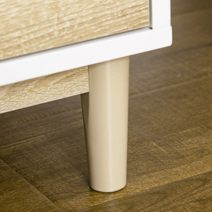 Modern White Bookcase with Drawers - Open Shelving Storage Cabinet for Books - Ideal for Study, Living Room, and Home Office Organization