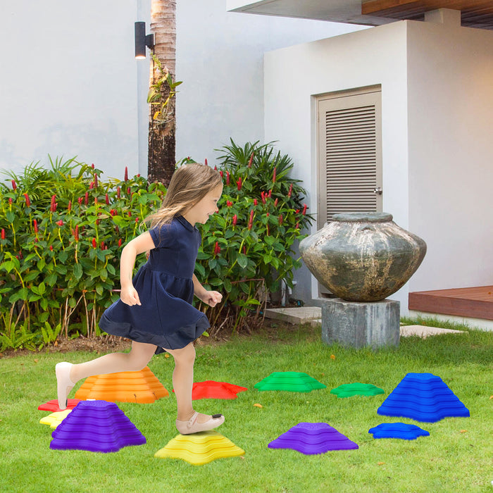 Starfish Balance Stones for Children - 11-Piece Non-Slip, Stackable Coordination Rocks - Enhance Motor Skills in Toddlers & Create Fun Obstacle Courses