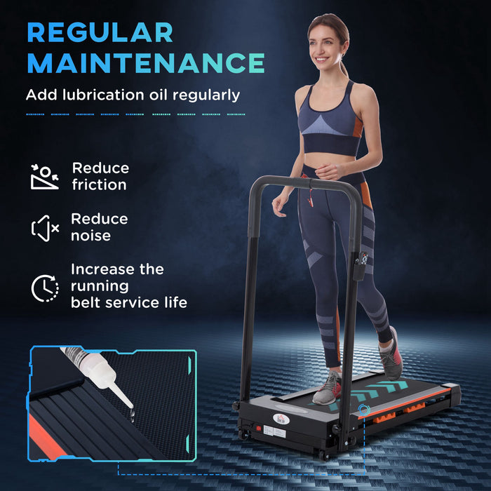 Compact Folding Electric Treadmill - 0.5 HP Motor, 1-6 km/h Adjustable Speed, Indoor Exercise & Walking Machine with Remote Control - Perfect for Home Gym Fitness Routine