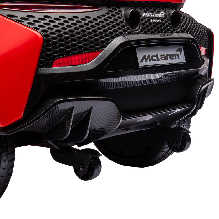 McLaren Kids Electric Ride-On Car with Butterfly Doors - 12V Battery-Powered Vehicle, Remote Control, Horn, Headlights, MP3 Player - Ideal for Young Drivers and Car Enthusiasts