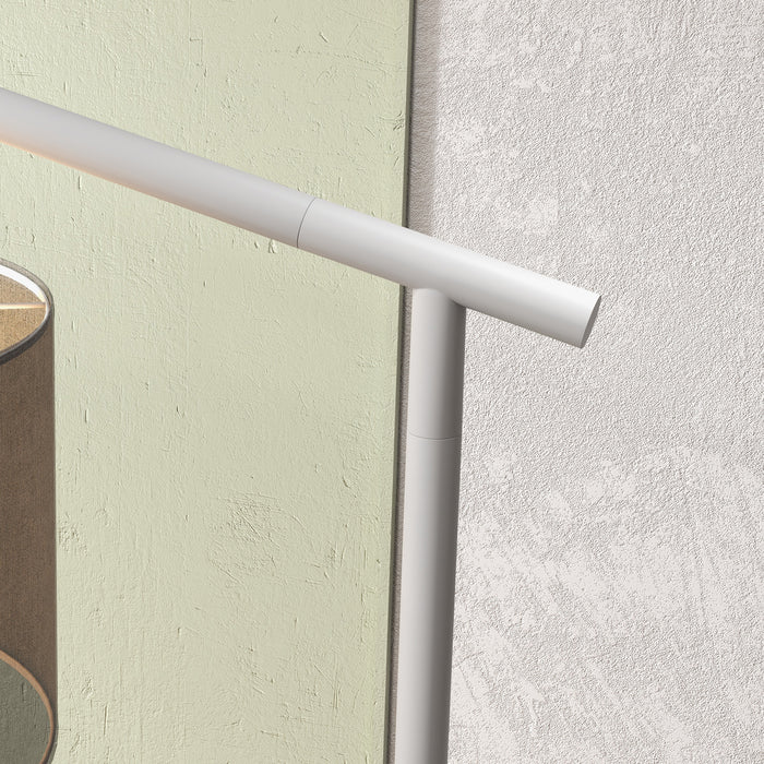 Rotating Modern Floor Lamp - 350° Adjustable Lampshade with LED Bulb for Ambient Lighting - Ideal for Living Room and Bedroom Decor