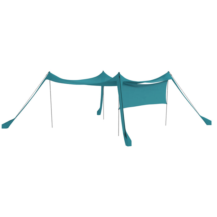 Portable Beach Tent Event Shelter with Detachable Sidewall - Includes Carry Bag, Ideal for Camping, Fishing & Picnics - Sky Blue Shade for Outdoor Activities