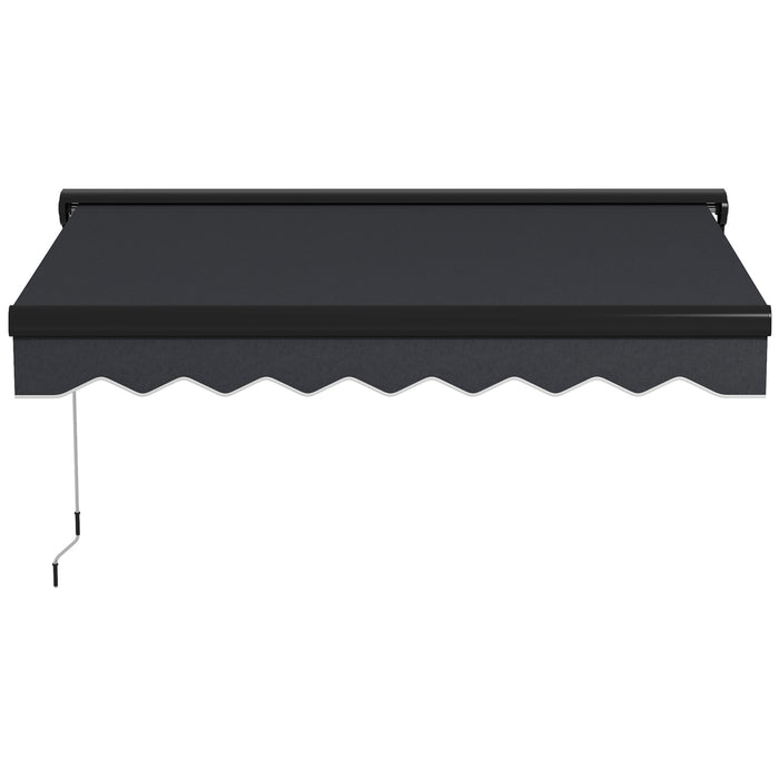 Electric Awning with LED Lighting - 3x2.5m Aluminium Frame, Retractable Sunshade for Patios and Windows - Outdoor Comfort for Home and Commercial Spaces