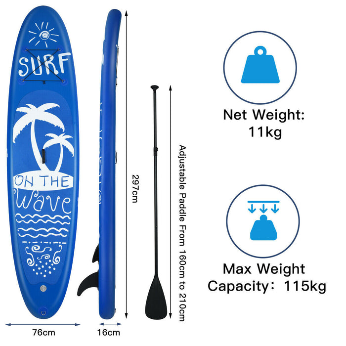 Inflatable Stand Up Paddle Board-L - Versatile Water Sport Equipment - Ideal for Enhancing Balance and Core Strength