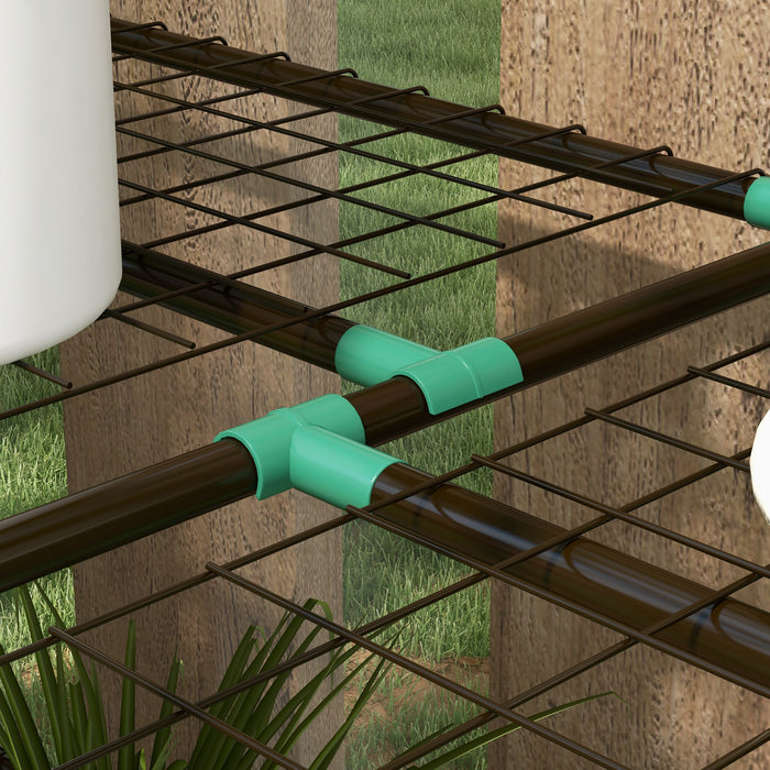 3-Tier Mini Greenhouse with 6 Reinforced Wire Shelves - Clear Cover for Indoor/Outdoor Gardening - Protects Plants and Seedlings from Elements