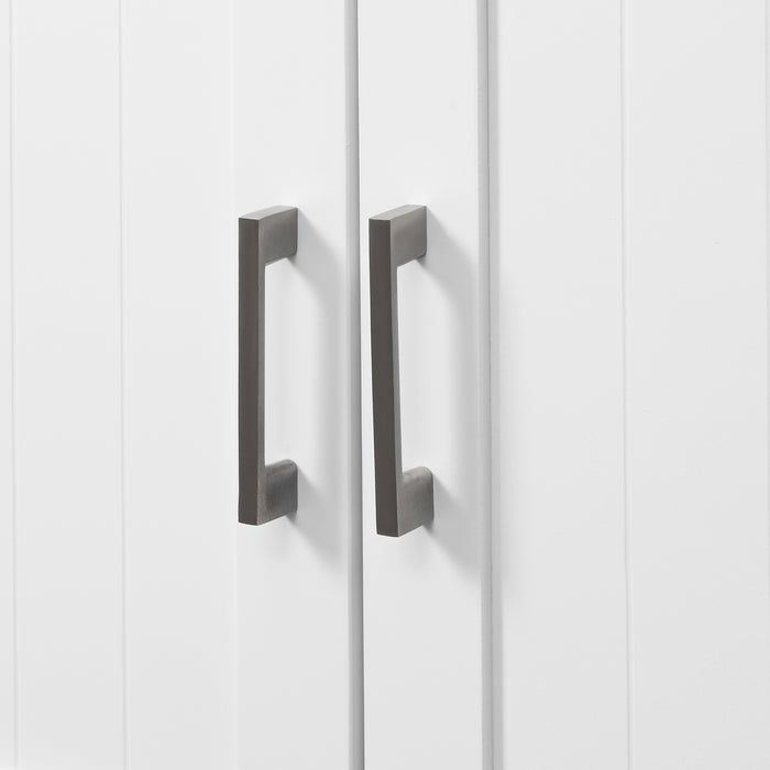 Freestanding Wooden Bathroom Floor Cabinet with 2 Drawers - Double Doors & Adjustable Shelf Storage Cupboard, Elegant White - Ideal for Organizing Toiletries and Linens