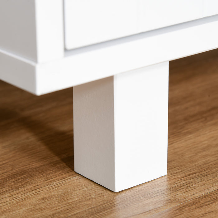 Wooden Cat Litter Box Enclosure - Multi-Functional Litter Box House with Scratching Pad and Magnetic Door - Stylish Nightstand for Cat Privacy and Home Decor