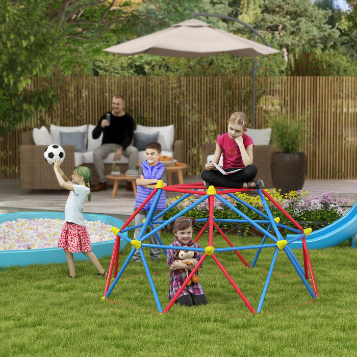 Kids' 6ft Outdoor Climbing Frame - Rust & UV-Resistant Steel Construction, Safe Play Structure - Ideal for Children Ages 3-8, Supports Multiple Kids (1-4)
