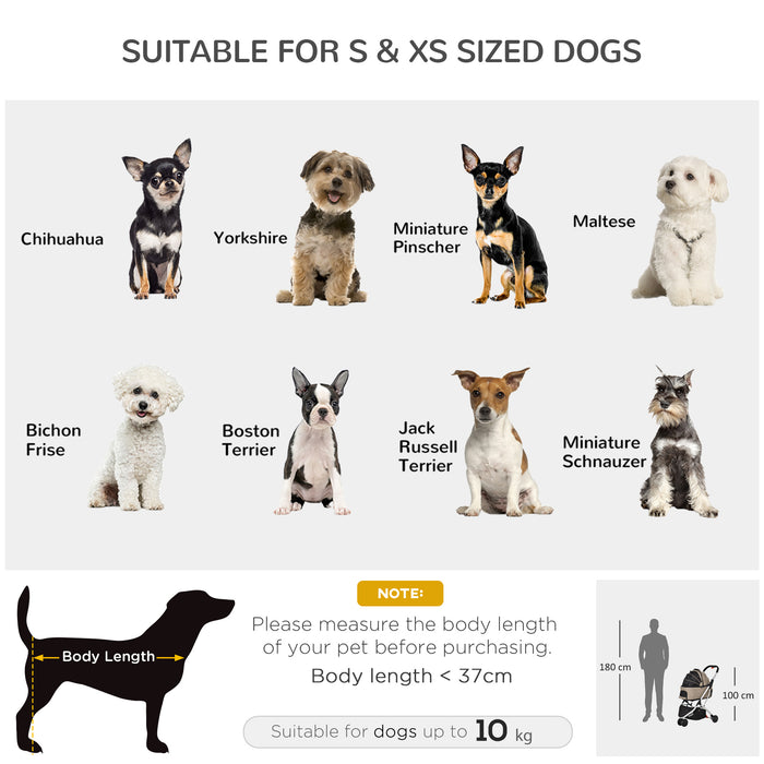 2-in-1 Pet Stroller and Carrier - Detachable, Foldable Dog and Cat Pushchair with Carrying Bag - Perfect for Small Animals, Light Brown Color