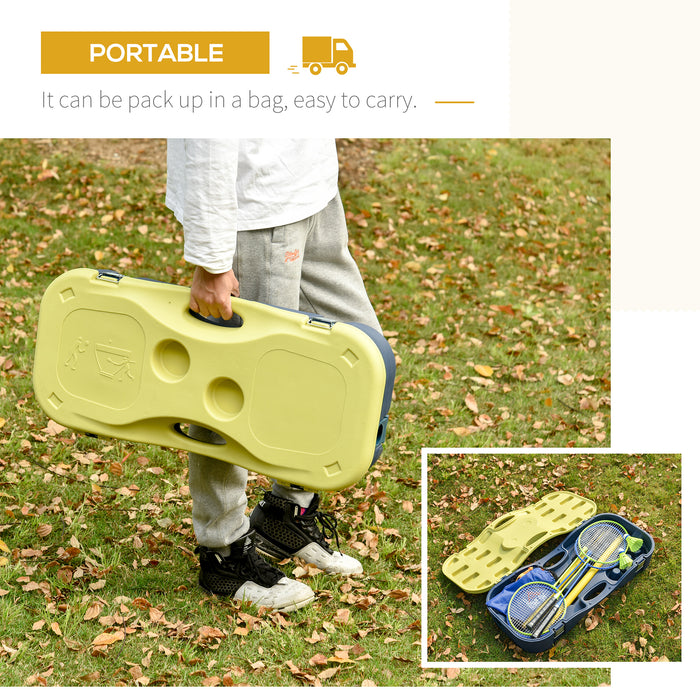 Foldable Portable Badminton Net Set - Perfect for Indoor & Outdoor Play, Beach and Backyard Games - Fun for Adults and Kids