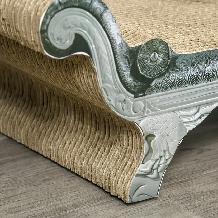 Catnip-Infused Scratching Board - Durable Cardboard Cat Scratcher Lounger Bed, 60cm x 29cm x 26.5cm - Ideal for Cat Playtime and Relaxation