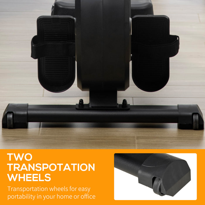 Adjustable Magnetic Rowing Machine - Digital LCD Monitor, Built-in Wheels for Easy Movement - Ideal for Full-Body Workout at Home or Gym