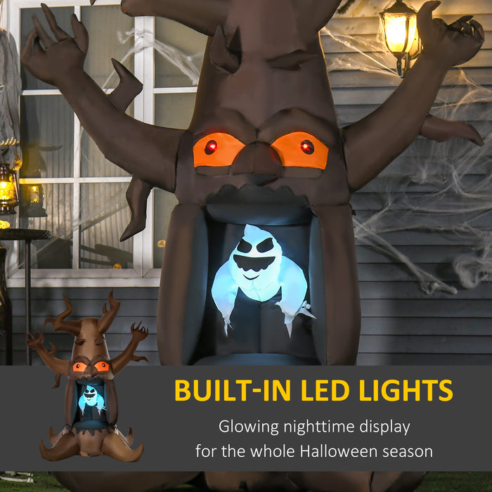 Inflatable Floating Ghost Tree with LED Light - 8FT Outdoor Halloween Decoration - Fast Next Day Delivery for Spooky Yard Display