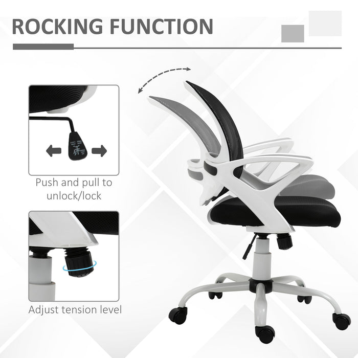 Mesh Ergonomic Office Swivel Chair - Lumbar Support, Adjustable Height & Armrests, Breathable Design - Ideal for Extended Desk Work & Comfort