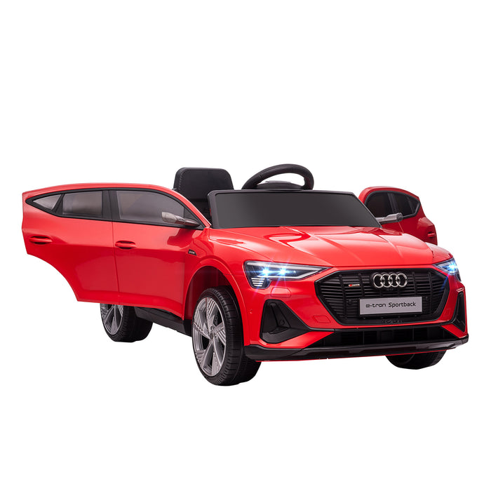Audi E-tron 12V Electric Ride On - Kid's Car with Music, LED Lights & Suspension Wheels - Perfect for 3-5 Year Olds with Parental Remote Control