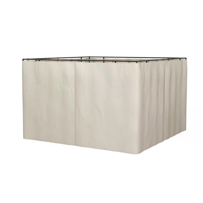 Universal Gazebo Sidewalls 4-Pack - 3x3m Privacy Panels for Canopy & Pavilion - Outdoor Shelter Enhancements in Beige
