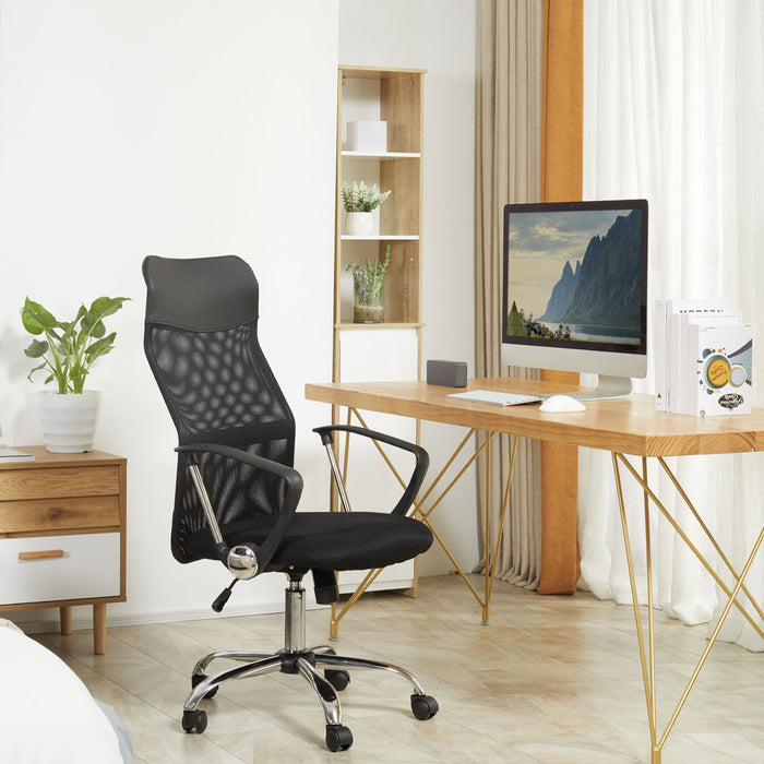 Adjustable Height Ergonomic Mesh Office Chair - Tilt Function Comfort Seating - Ideal for Extended Desk Use and Posture Support