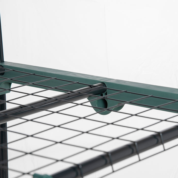 5-Tier Outdoor Greenhouse with PVC Cover - Portable Metal Frame Flower Stand, Transparent, 69 x 49 x 193 cm - Ideal for Garden, Patio, and Urban Gardening Enthusiasts