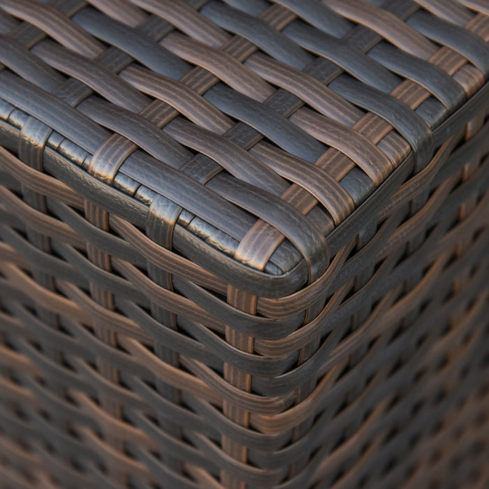 Rattan Tea Table Set - 3-Piece Wicker Nesting Tables for Patio & Garden - Stylish Outdoor Side Tables for Entertaining & Relaxation