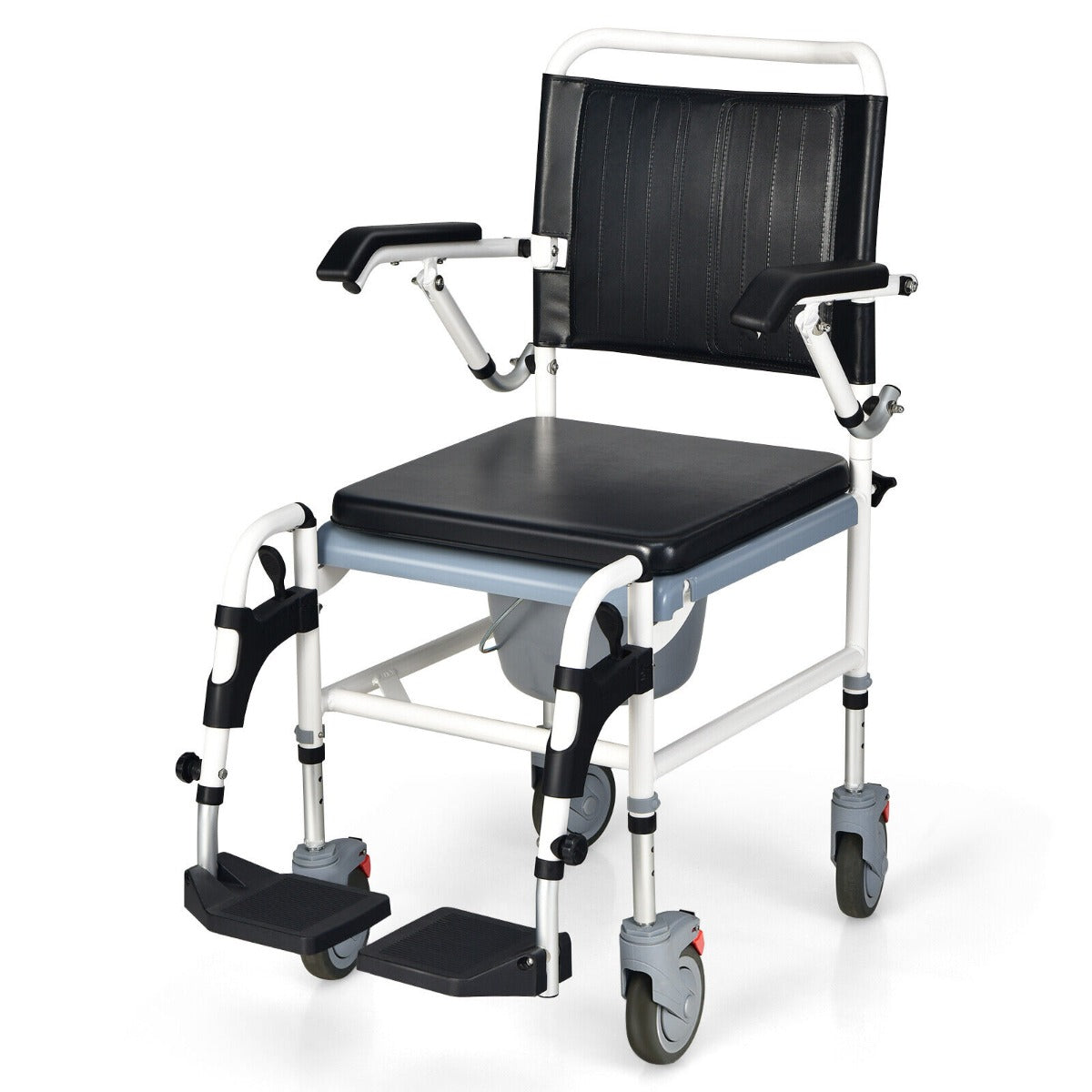 Adjustable Height Commode Wheelchair X001 for Elderly & Disabled ...