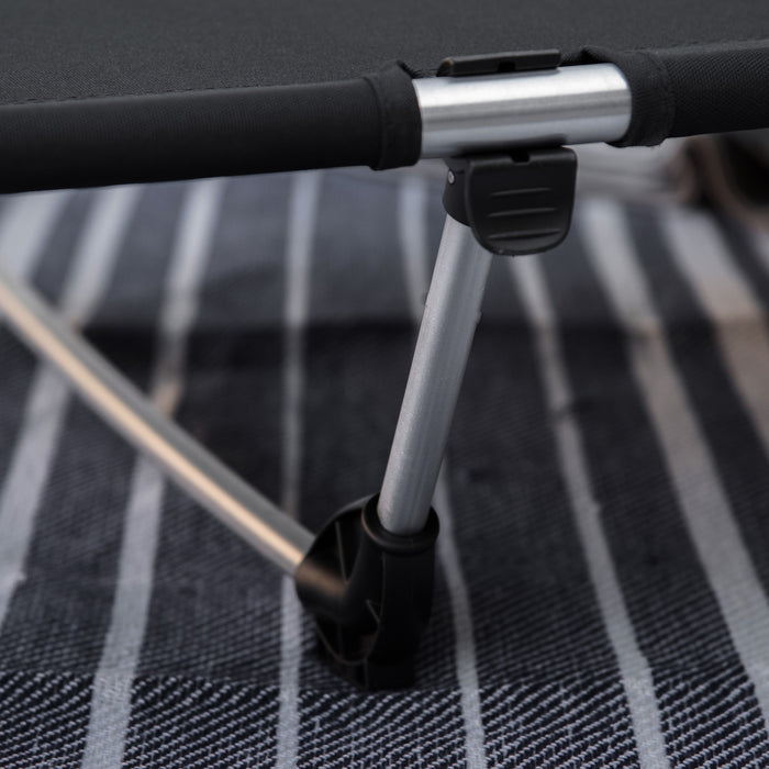 Ultra-Lightweight Aluminium Camping Cot - Durable Portable Sleeping Bed with 150kg Support - Ideal for Adult Outdoor Camping and Overnight Adventures