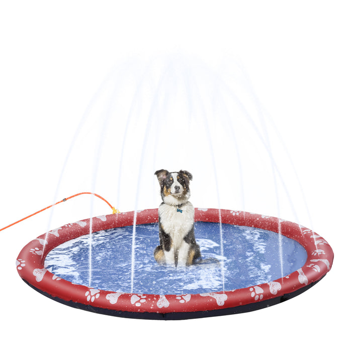 Splash Pad Sprinkler for Dogs - Pet Bath & Water Play Mat - Outdoor Cooling Fun for Furry Friends
