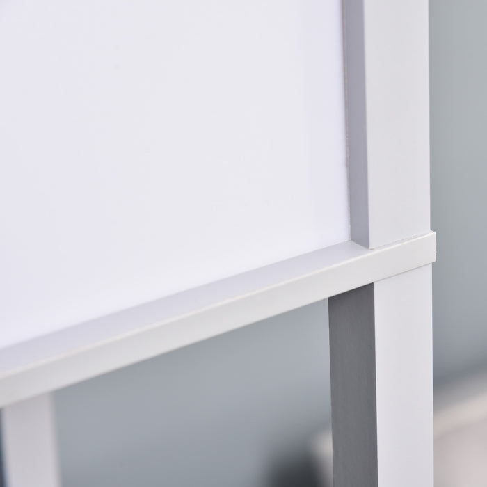 4-Tier Grey Floor Lamp with Shelf - Storage-Integrated Floor Light for Cozy Illumination - Ideal Reading Companion and Space Saver