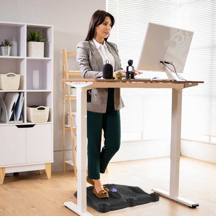 Ergonomic Anti Fatigue Mat - Rolling Massage Ball and Point Features in Elegant Black - Perfect for Relieving Muscle Tension and Fatigue