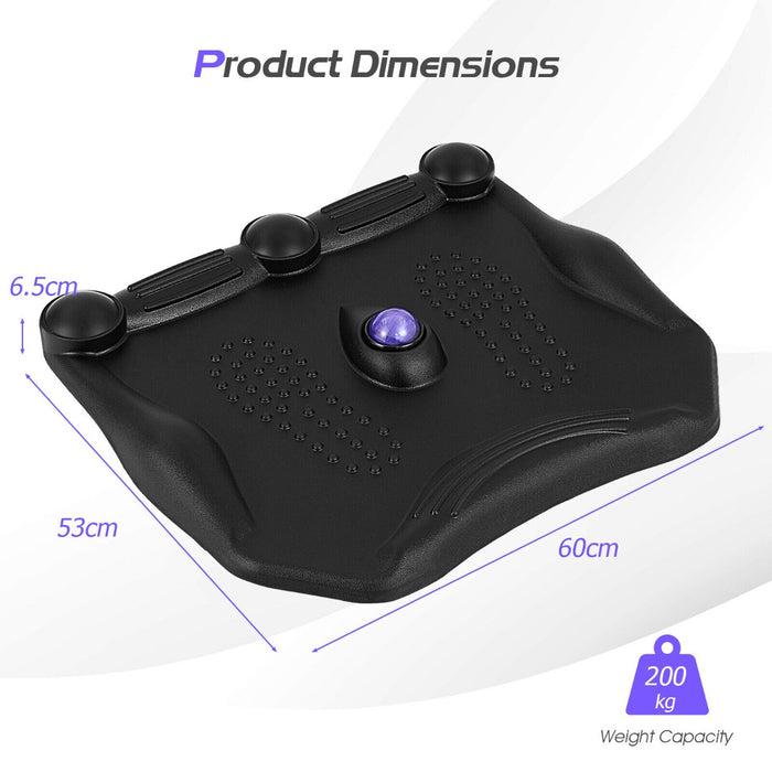 Ergonomic Anti Fatigue Mat - Rolling Massage Ball and Point Features in Elegant Black - Perfect for Relieving Muscle Tension and Fatigue