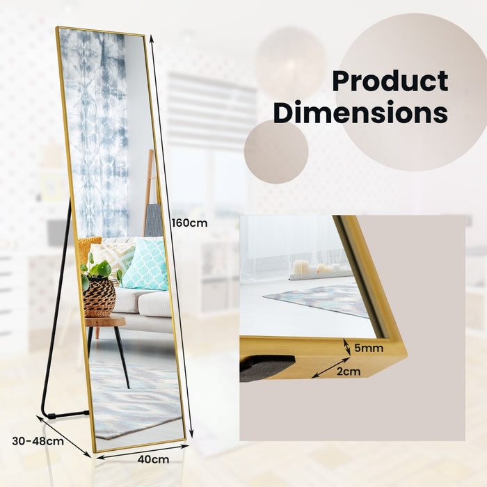 Full Length 160x40cm Mirror - Shatter-proof Glass Safety Feature - Ideal for Household Use and Safety-Conscious Consumers