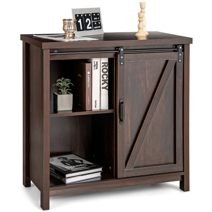 Freestanding Organizer - Rustic Sideboard Buffet Storage Cabinet in Brown - Ideal for Organizing Domestic Goods