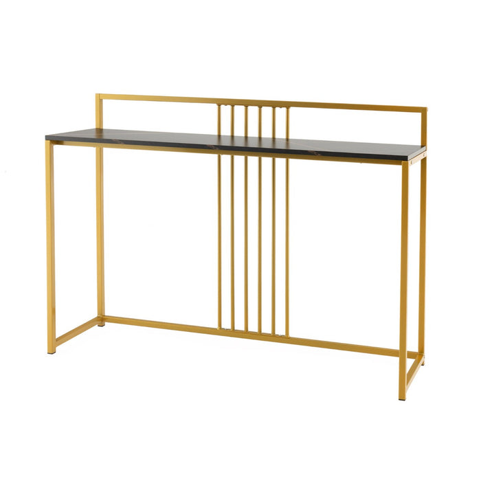 Entryway Table - 120cm Long with Baffle in Black - Ideal for Entrance Hallway Furniture