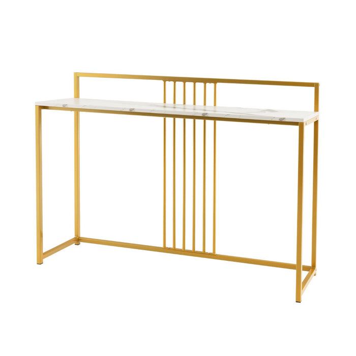 Entryway Table - 120cm Long with Baffle in Black - Ideal for Entrance Hallway Furniture