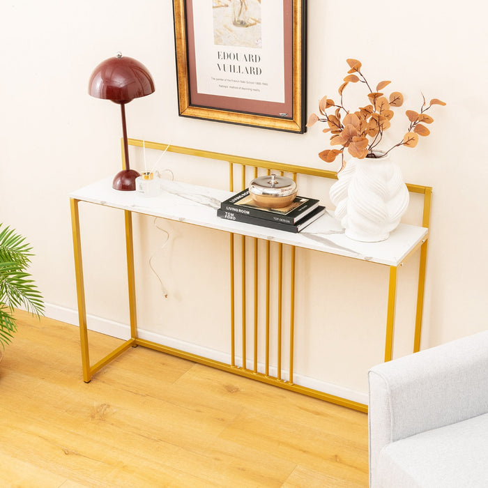 Entryway Table - 120cm Long with Baffle in Black - Ideal for Entrance Hallway Furniture