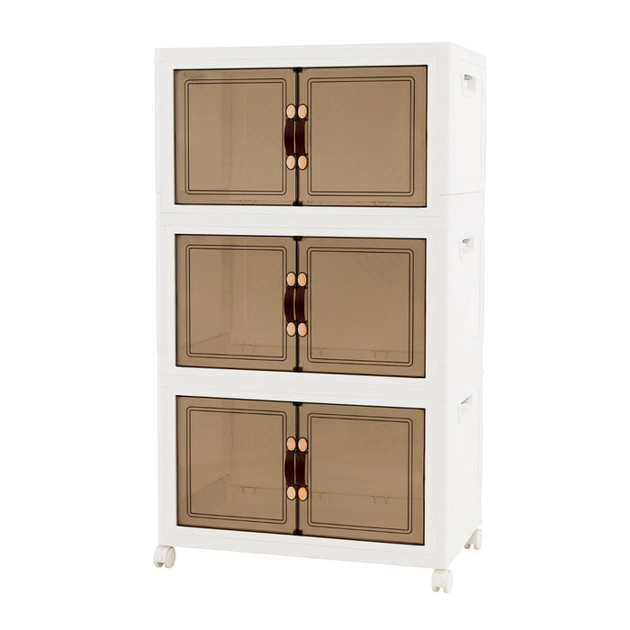 Stackable Storage Bins with Lockable Wheels - Multi-Size 27/34/44/59/78/92.5 Gal, 4-Tier Design - Ideal for Efficient Space Utilization