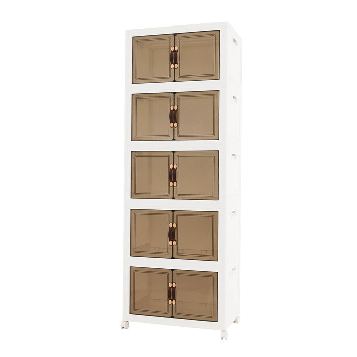 Stackable Storage Bins with Lockable Wheels - Multi-Size 27/34/44/59/78/92.5 Gal, 4-Tier Design - Ideal for Efficient Space Utilization
