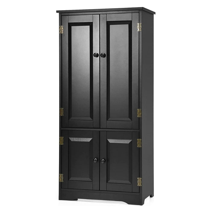 Antique Black Wooden Cabinet - Storage Cupboard and Shelf - Ideal for Keeping Belongings Organized and Enhancing Home Decor