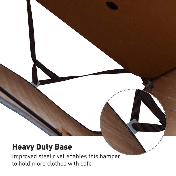 70L Natural Wood Laundry Basket - Flip Lid, Removable Liner, Handles, Base Board, Foldable & Water-Resistant - Ideal for Organizing Dirty Clothes