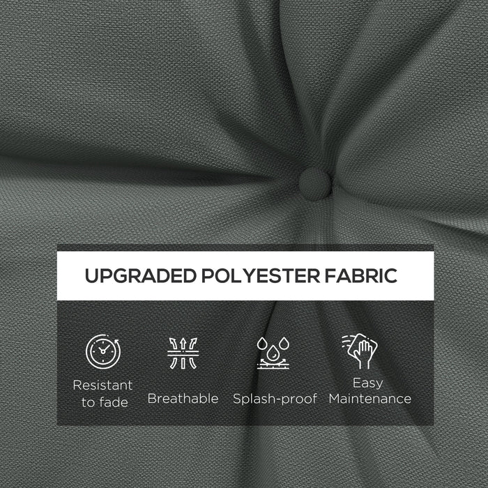 4-Piece Light Grey Patio Chair Cushions Set - Comfortable Seat Cushions and Back Pillows - Ideal for Indoor & Outdoor Seating Enhancement