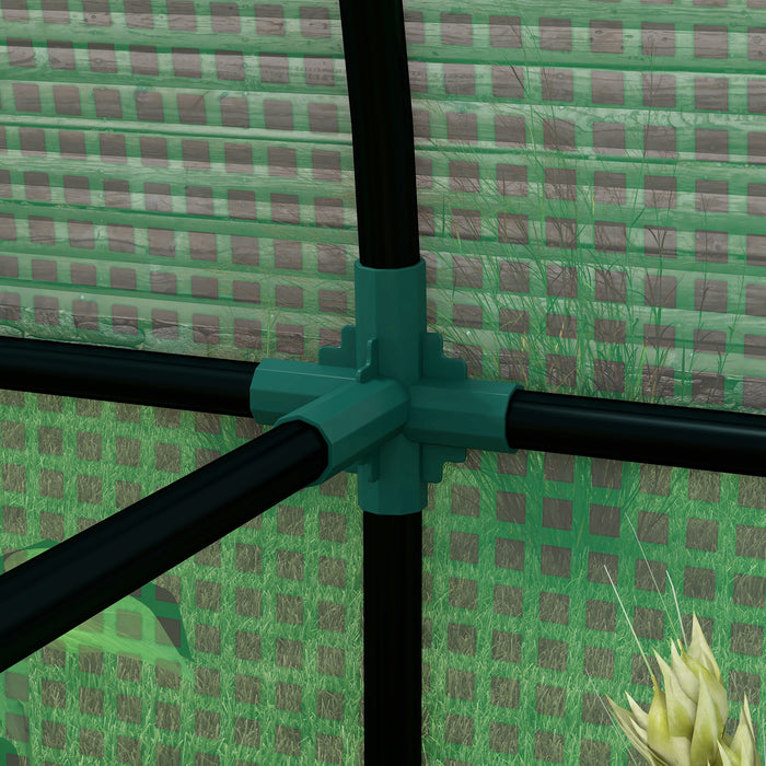 Garden Growhouse for Tomatoes - Portable Tomato Greenhouse with Dual Roll-up Doors & Ventilated Mesh Windows - Ideal for Indoor/Outdoor Gardening, 185x94x150cm, Green