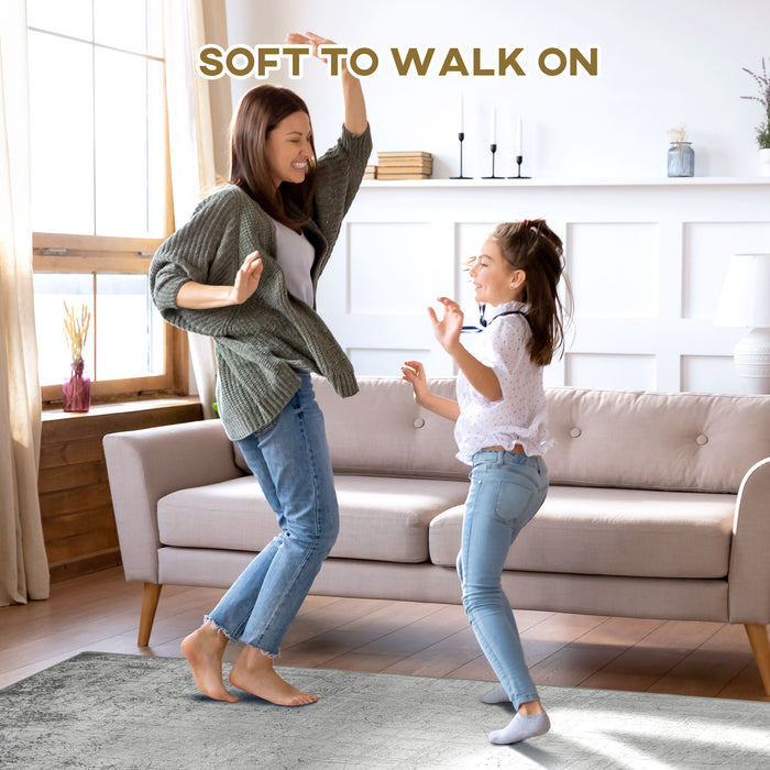 Modern Abstract Grey Area Rug - Decorative Carpet for Living Room, Bedroom, Dining Room, 230 x 160cm - Stylish Floor Covering for Home Decor