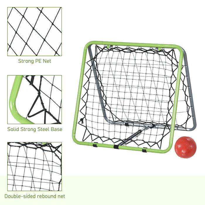Soccer Kickback Rebounder Net - Dual-Sided Adjustable Angle Football Training Goal - Ideal for Kids' Skill Development & Backyard Practice