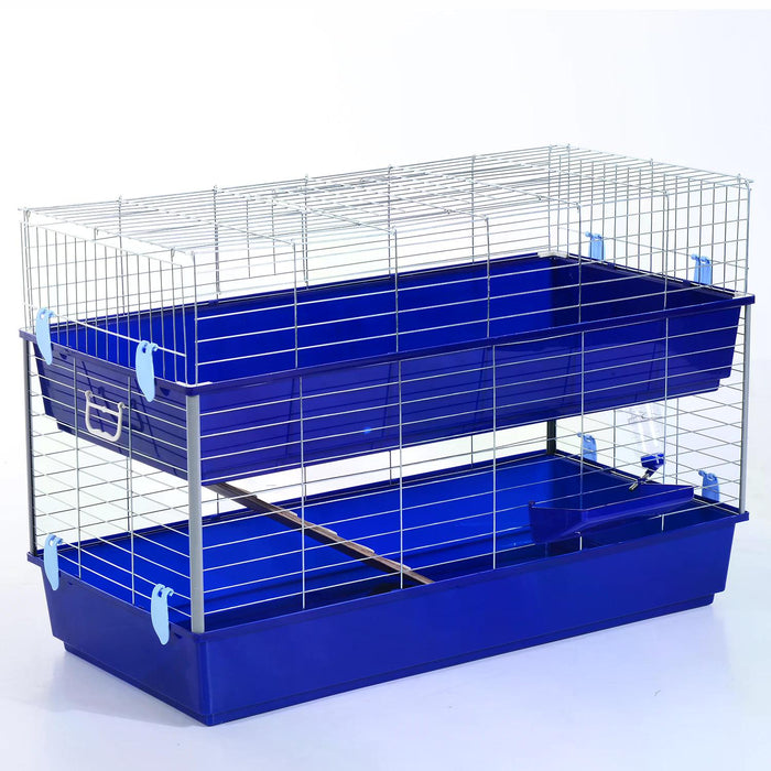 Deluxe Small Pet Habitat - Spacious Hutch for Rabbits, Guinea Pigs & Small Animals (118x79x58cm) - Ideal Outdoor Enclosure for Pet Safety & Comfort