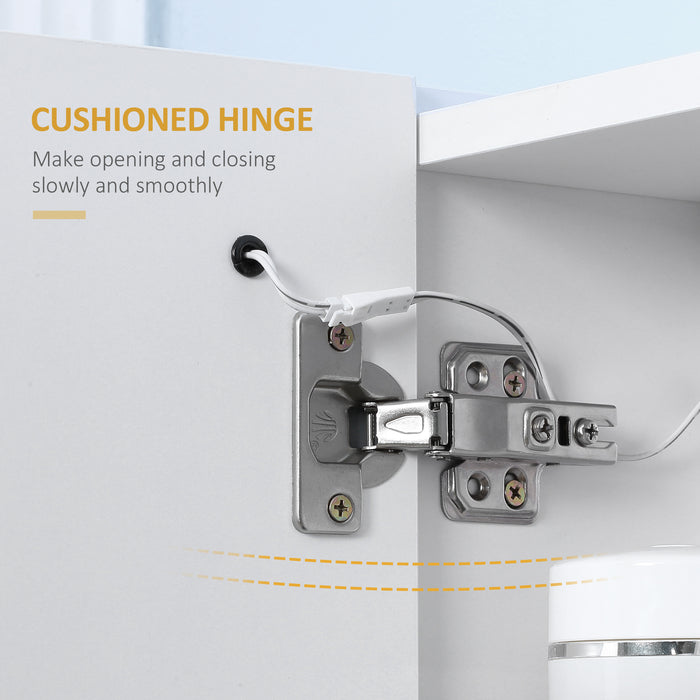 Illuminated Wall-Mounted Bathroom Cabinet - LED Mirror with Touch Switch and USB Charging, Adjustable Shelf - Space-Saving Storage for Modern Bathrooms