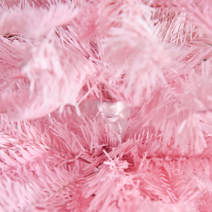 4FT Automatic Pop-Up Artificial Christmas Tree - Easy Setup Xmas Holiday Decor with Stand, Pink - Perfect for Home and Party Festivities